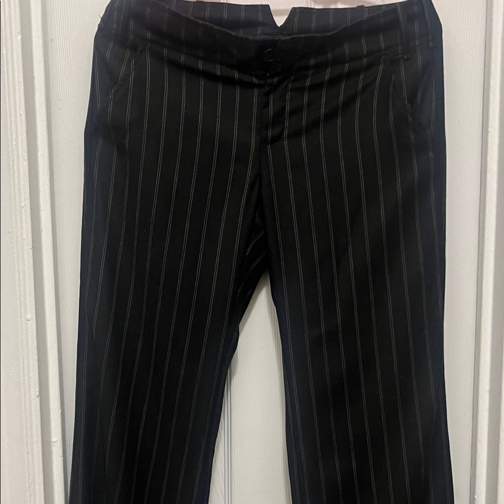 Banana Republic Black Pinstripe Trousers